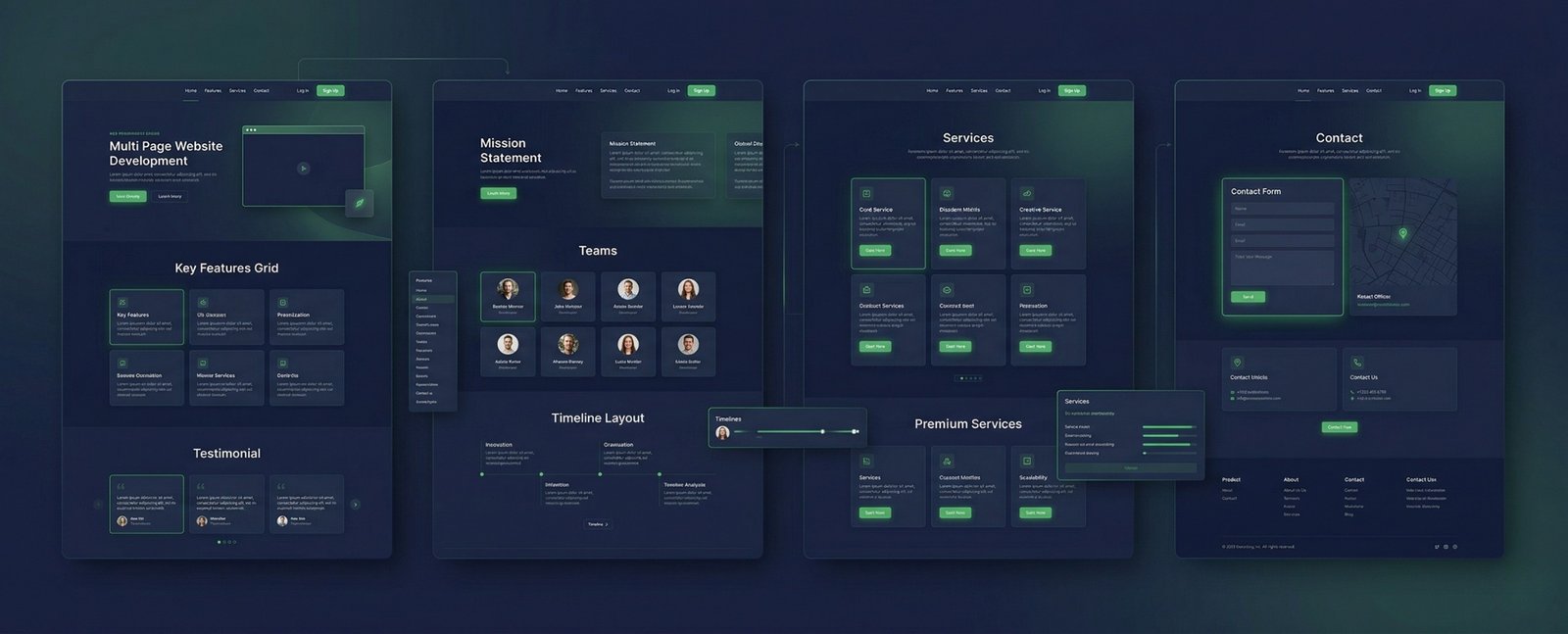 Multiple Page Website Development Taniya Webfix